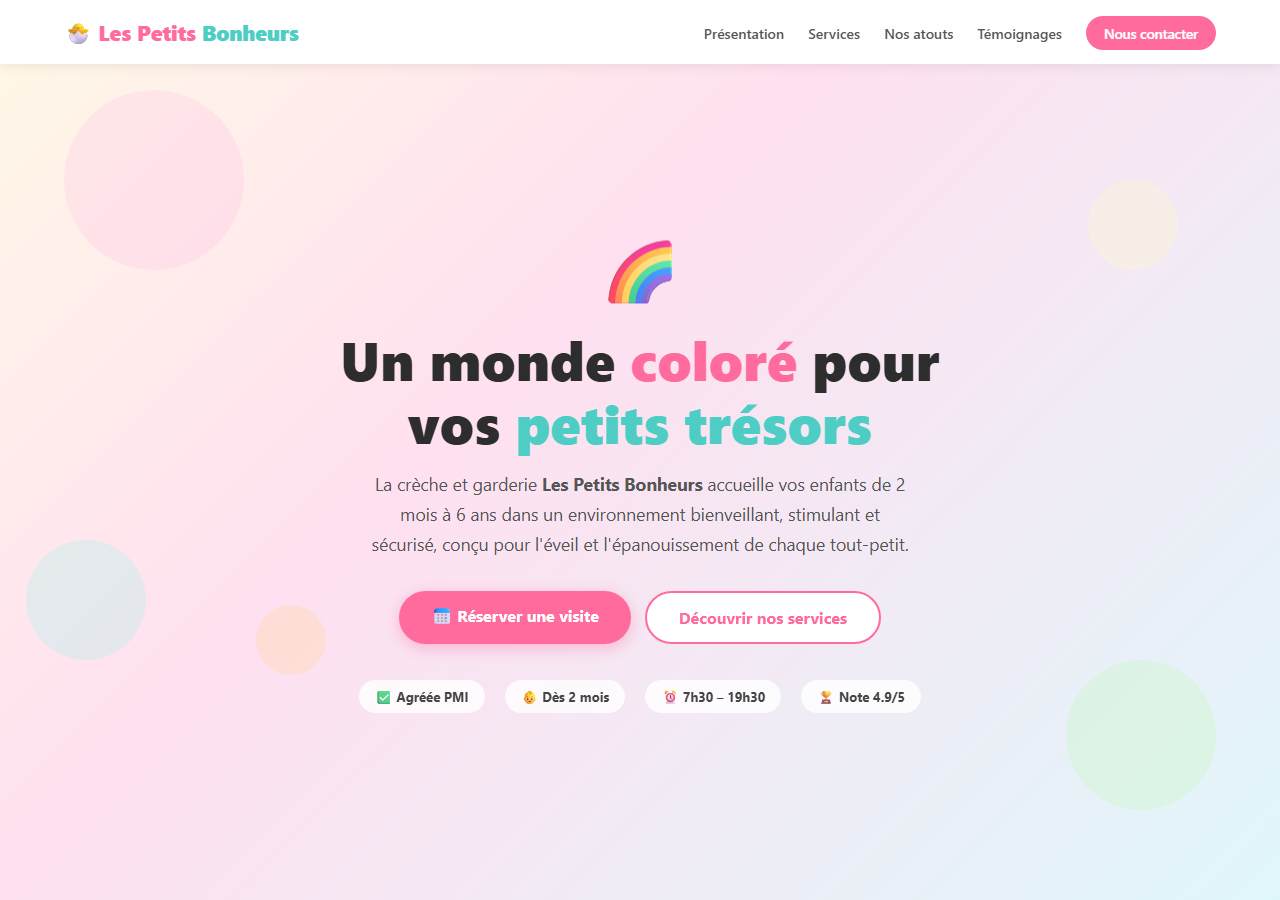 Template — Crèche garderie