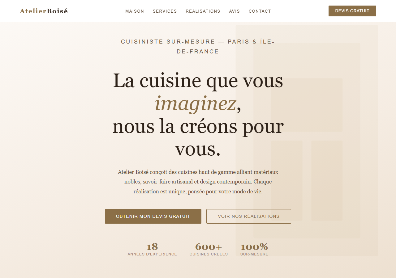 Template — Cuisiniste
