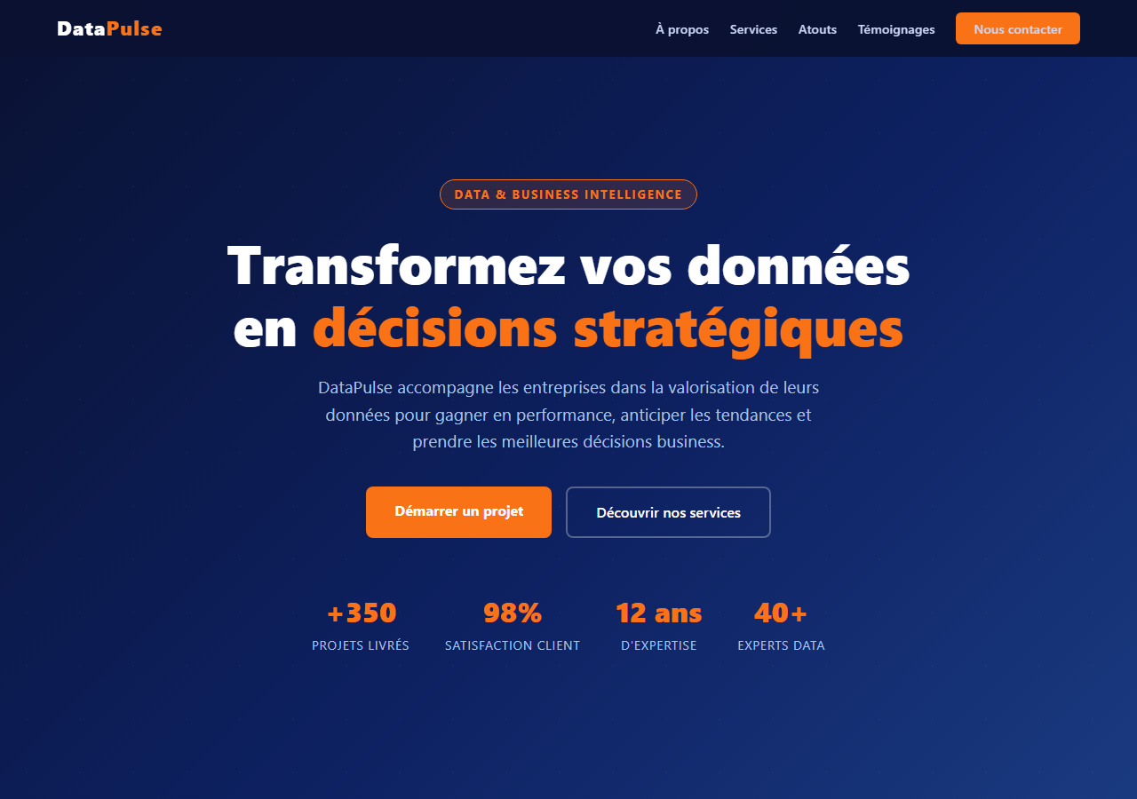Template — Data & business intelligence