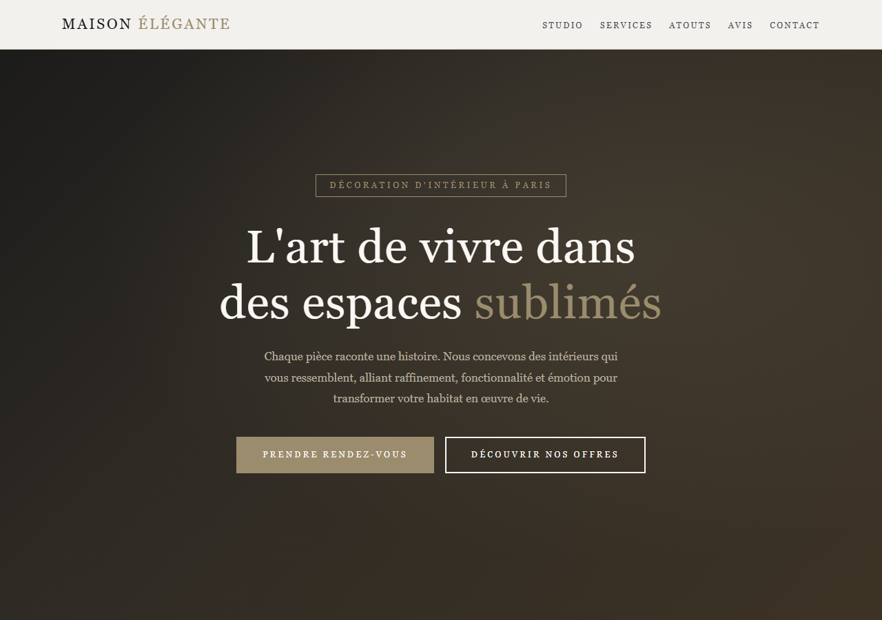 Template — Décorateur d'intérieur