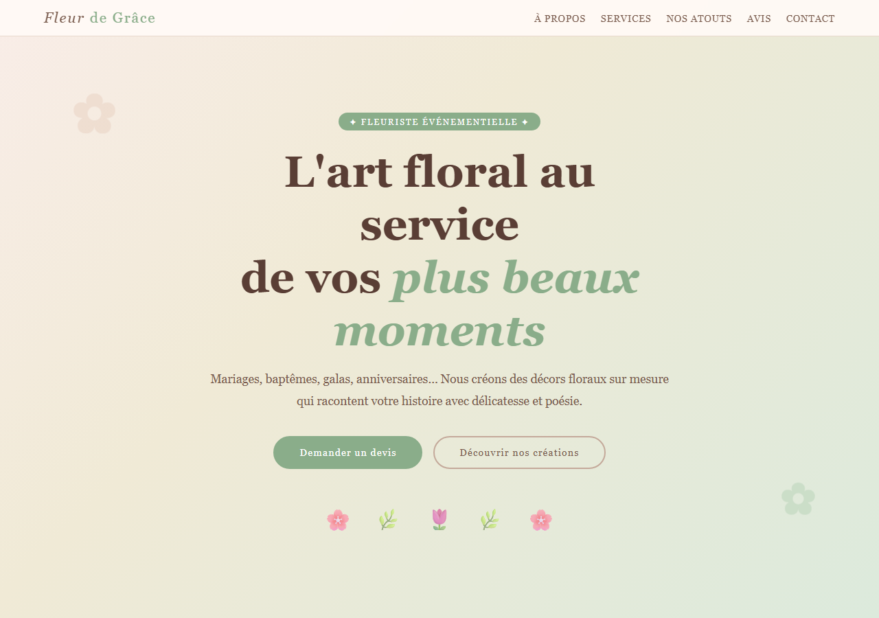 Template — Décoration florale événementielle