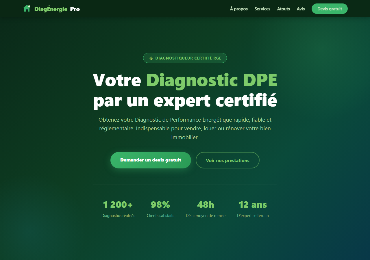 Template — Diagnostic DPE & énergie