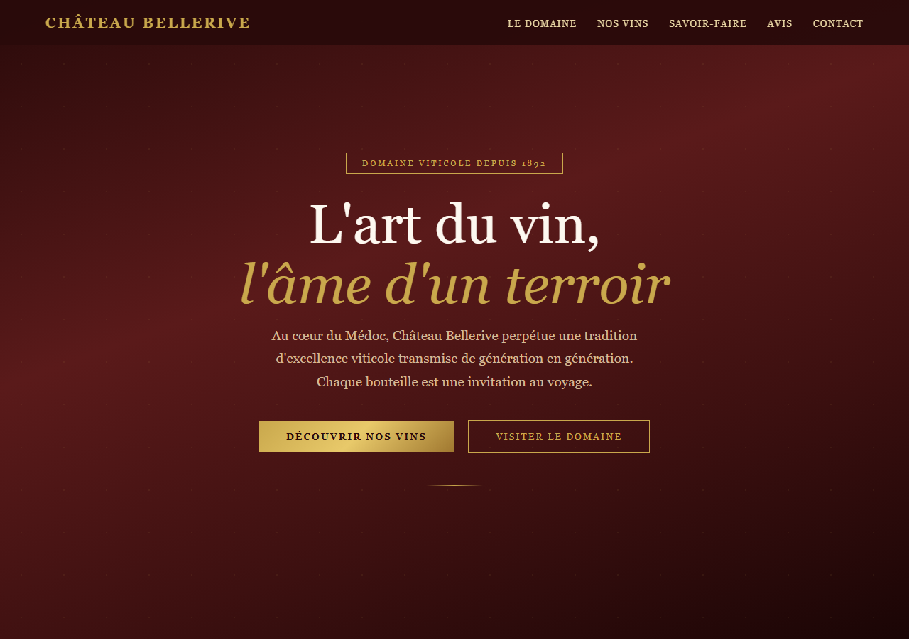 Template — Domaine viticole