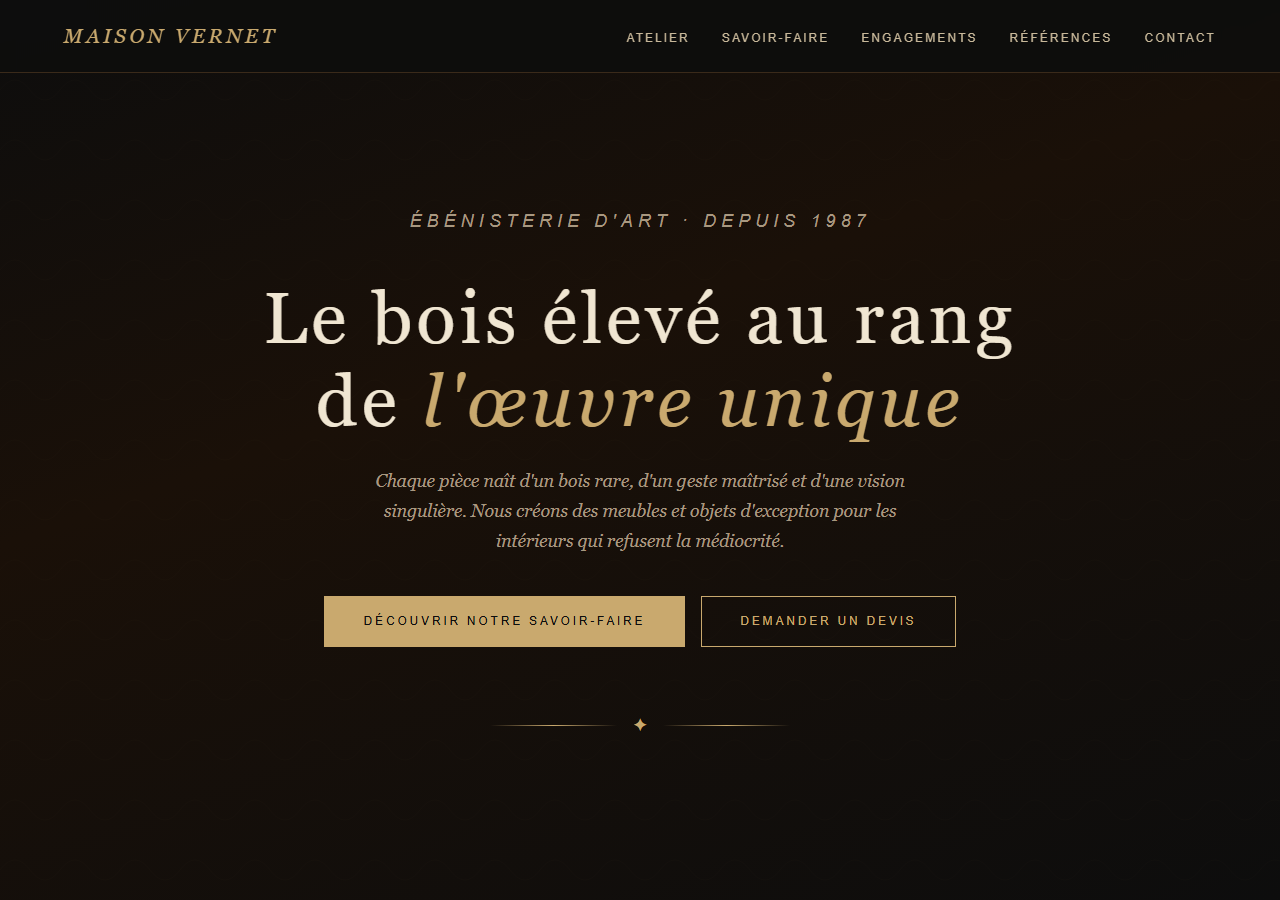 Template — Ébénisterie d'art