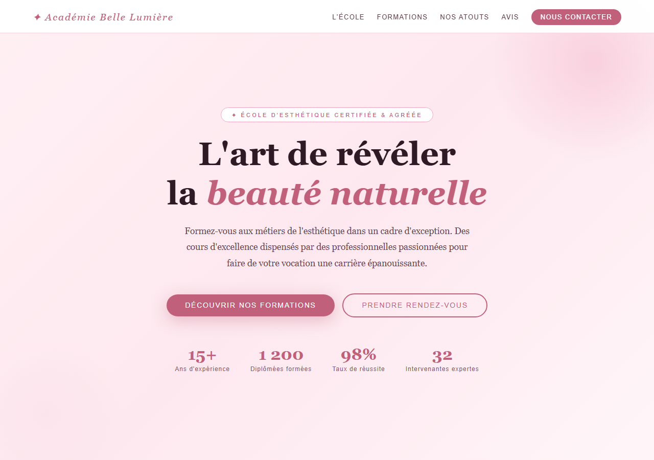 Template — École d'esthétique