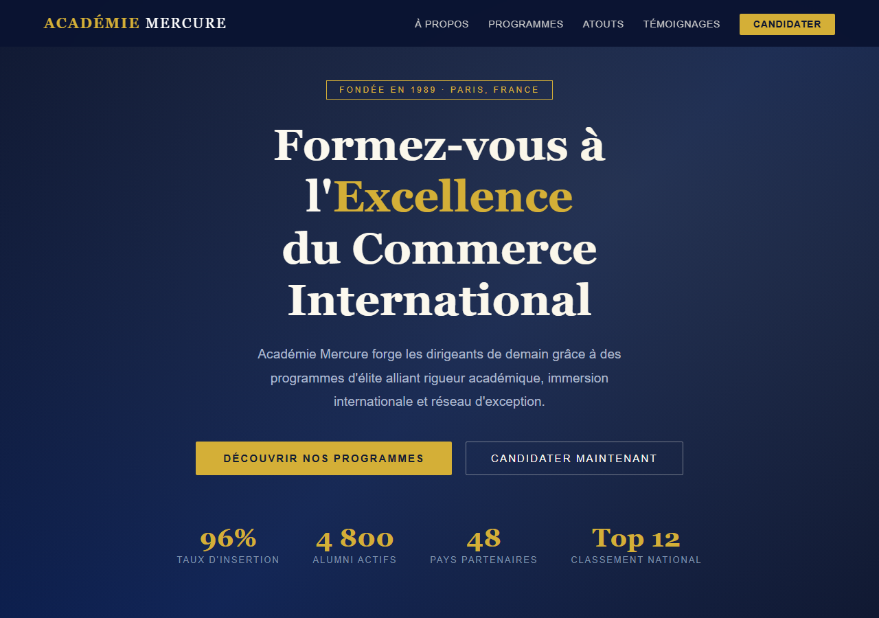 Template — École de commerce