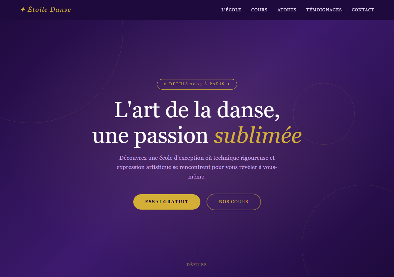 Template — École de danse