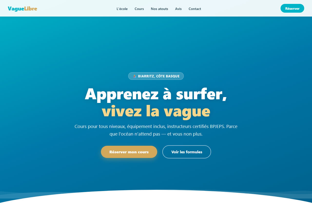 Template — École de surf