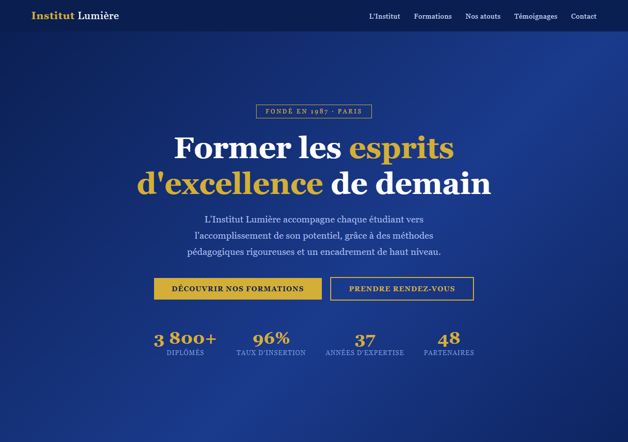 Template — École / institut