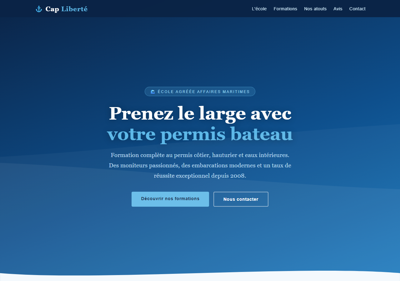 Template — École nautique permis bateau