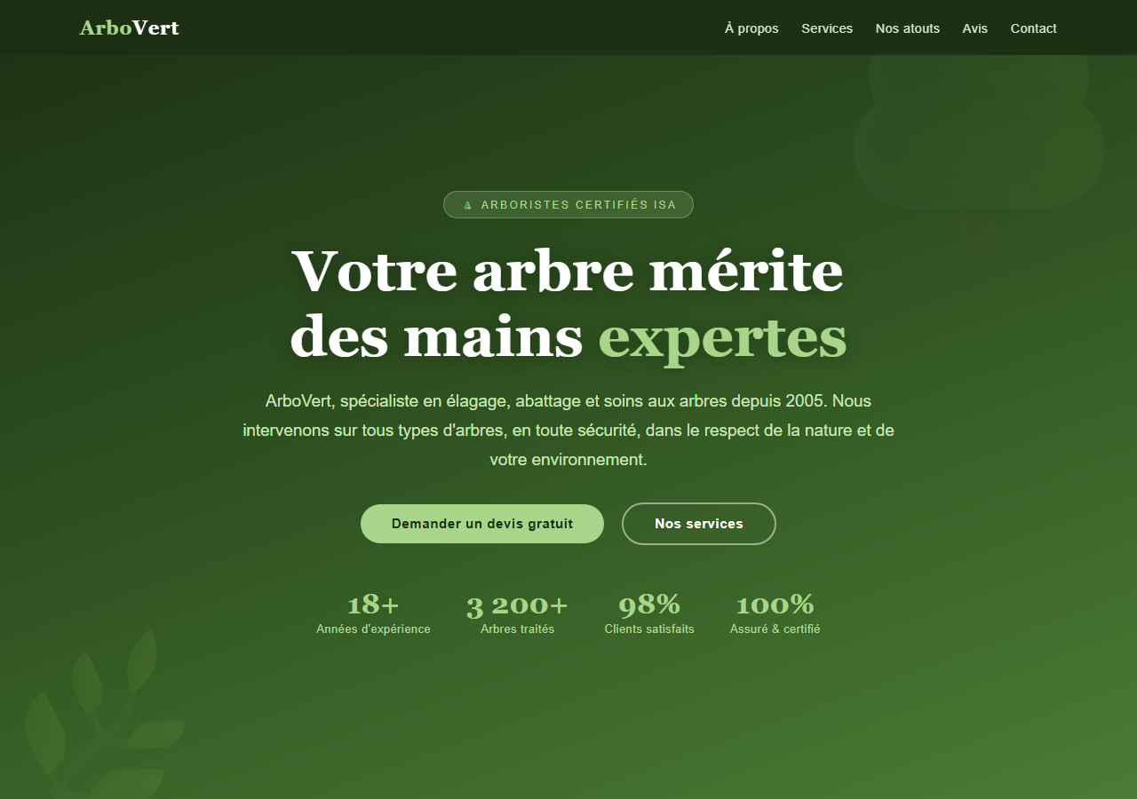 Template — Élagage arboriste