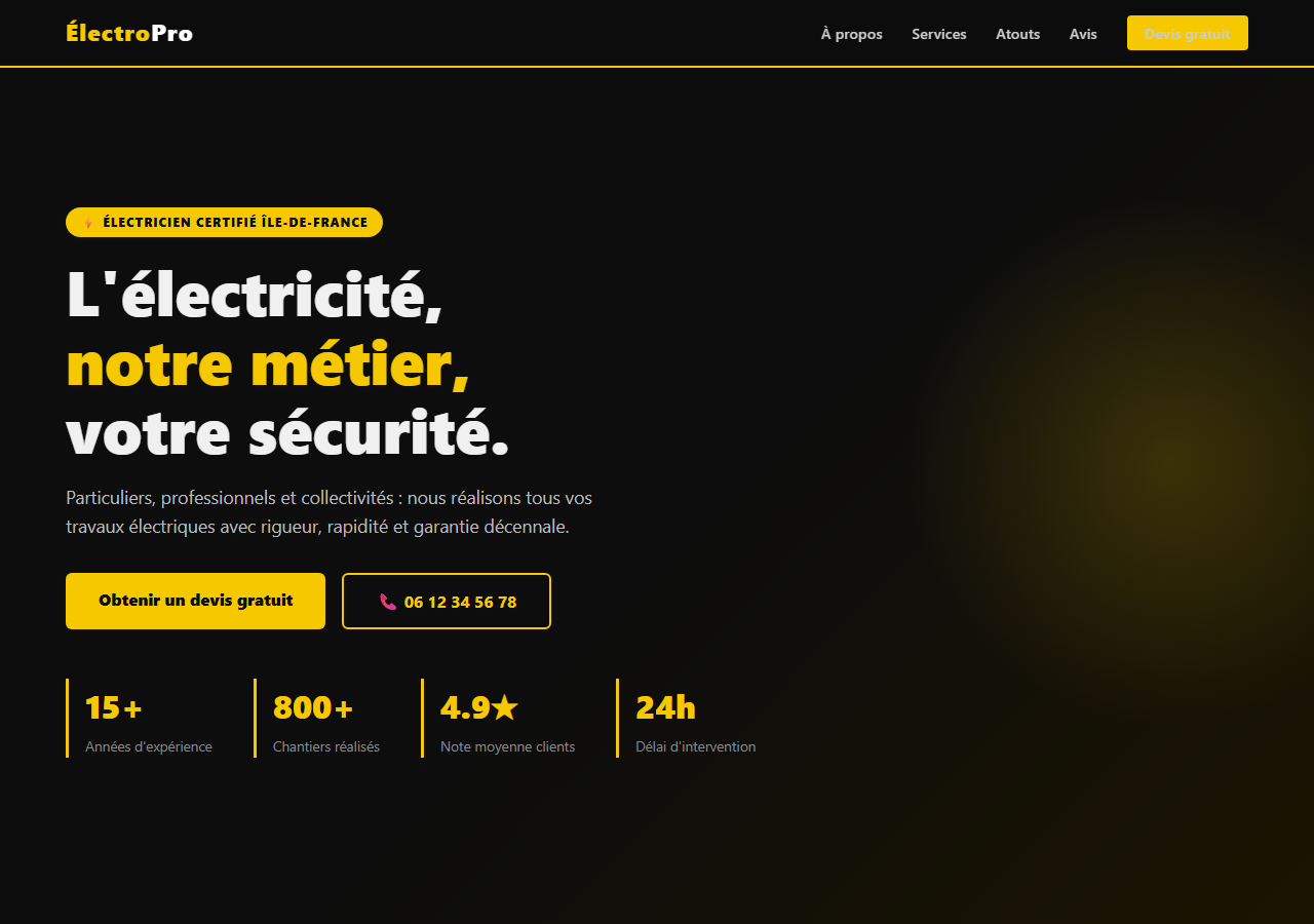 Template — Électricien
