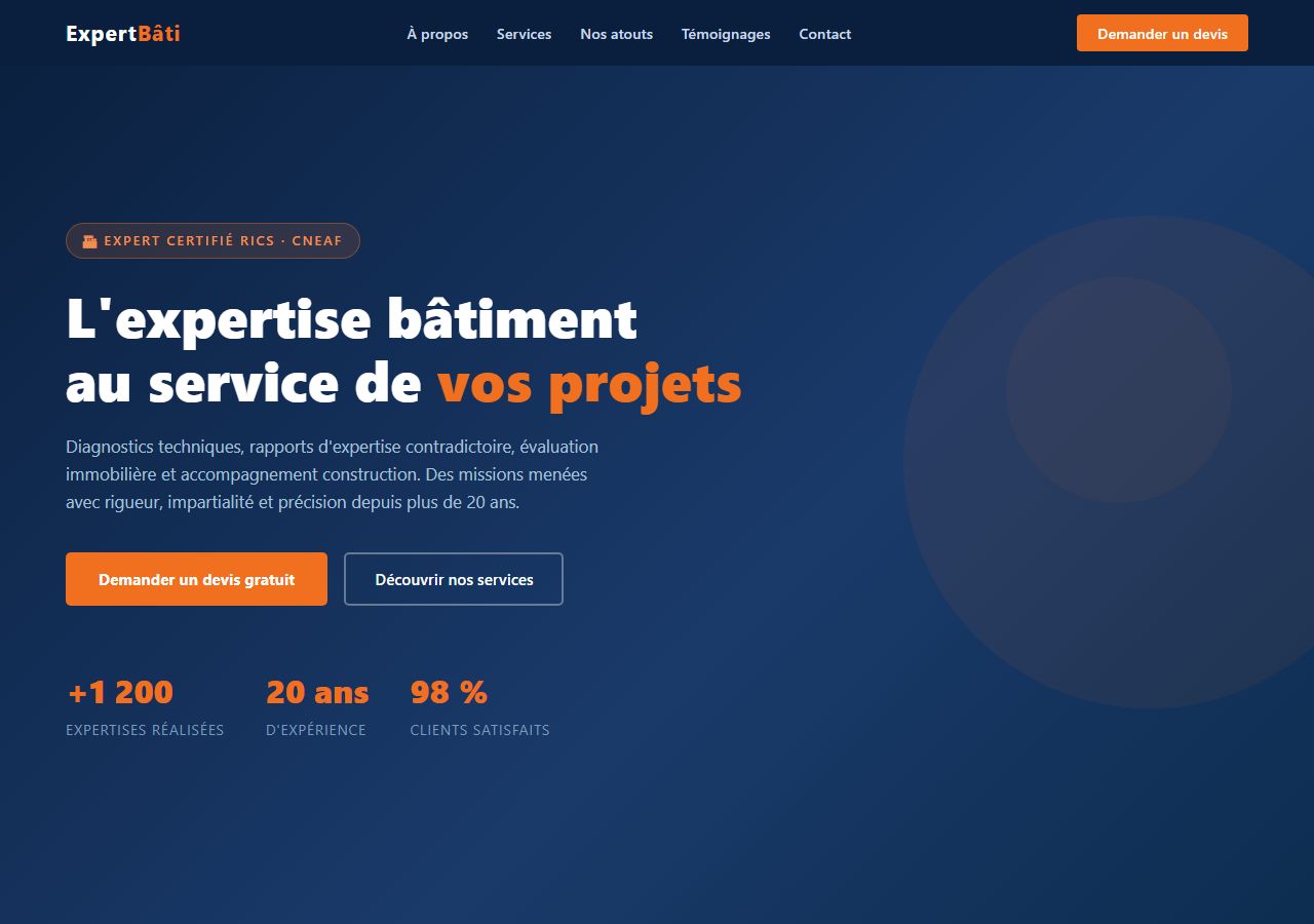 Template — Expert en bâtiment