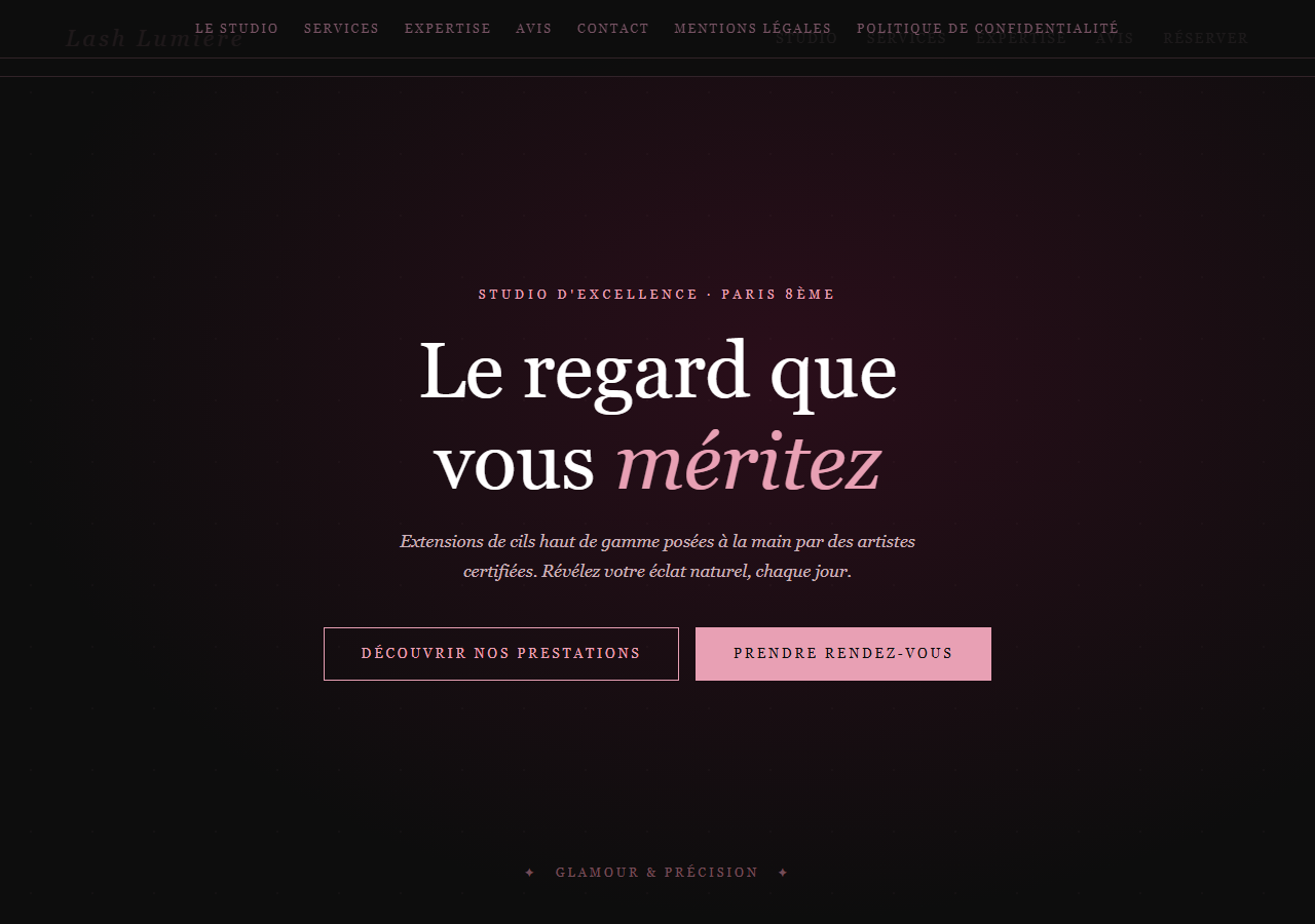 Template — Extensions de cils