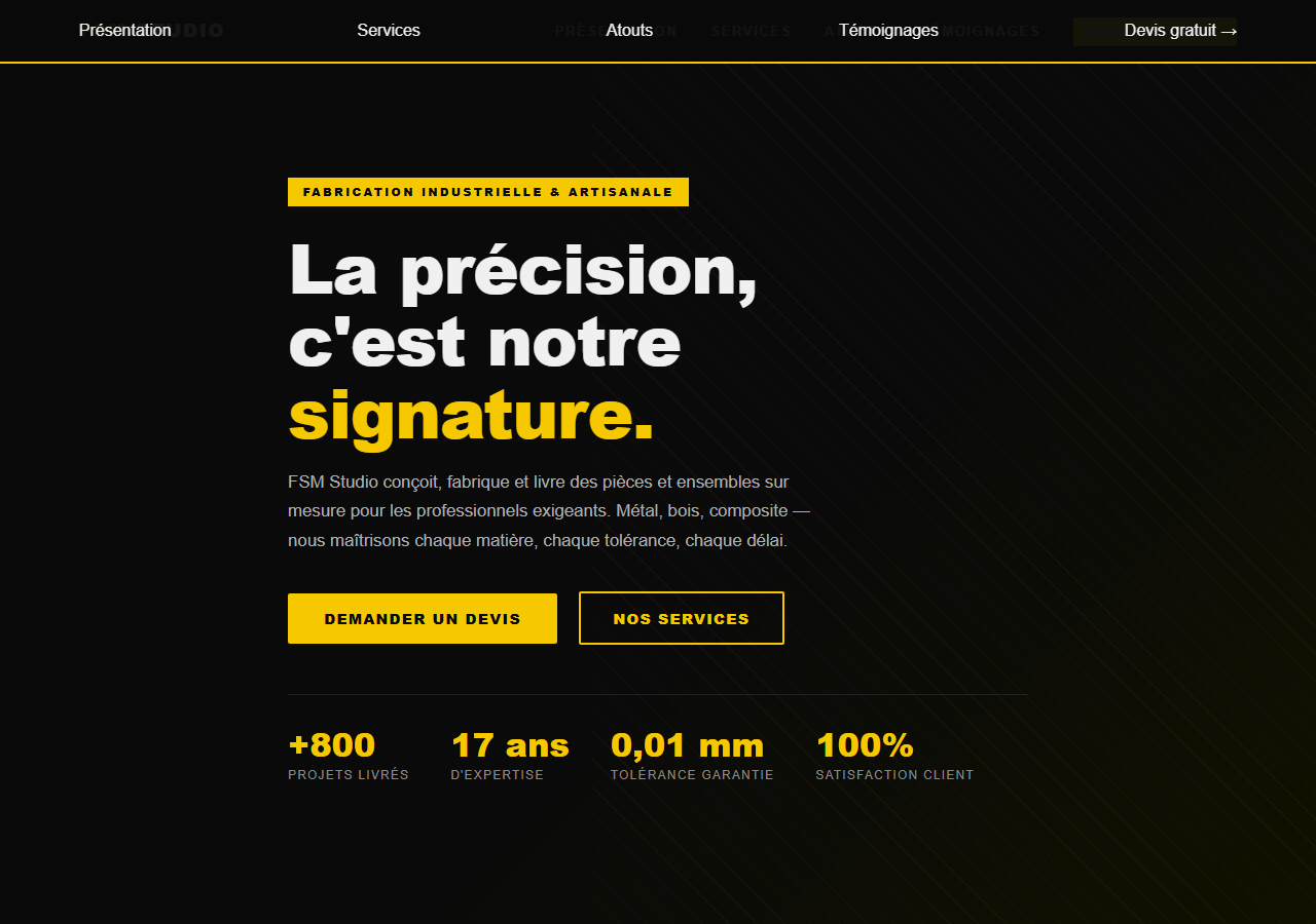 Template — Fabrication sur mesure
