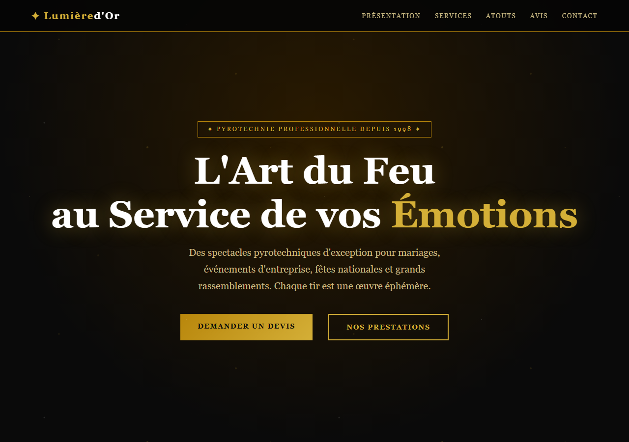 Template — Feux d'artifice pyrotechnie