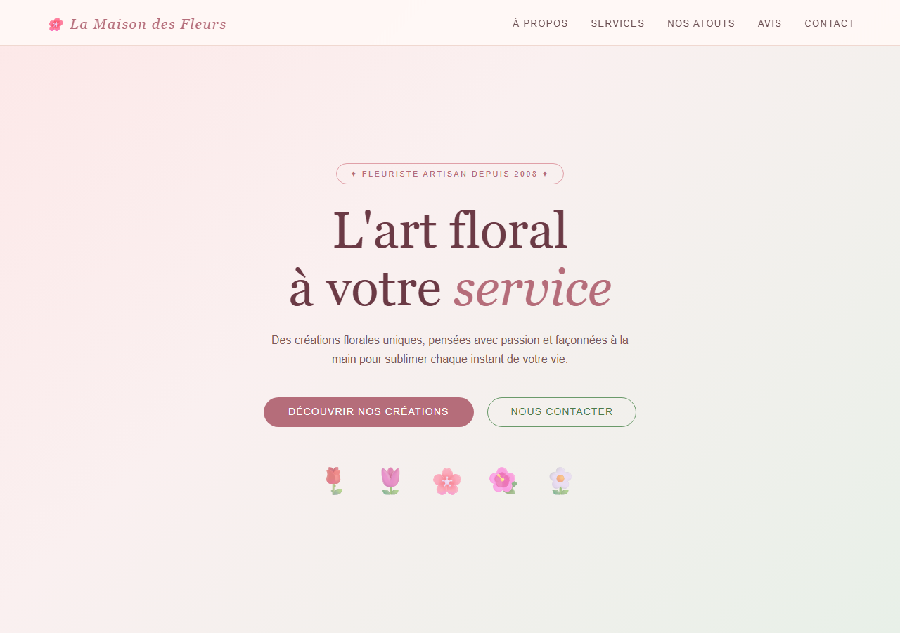 Template — Fleuriste
