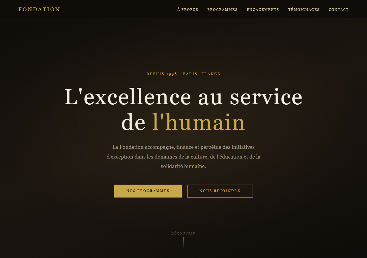 Template — Fondation