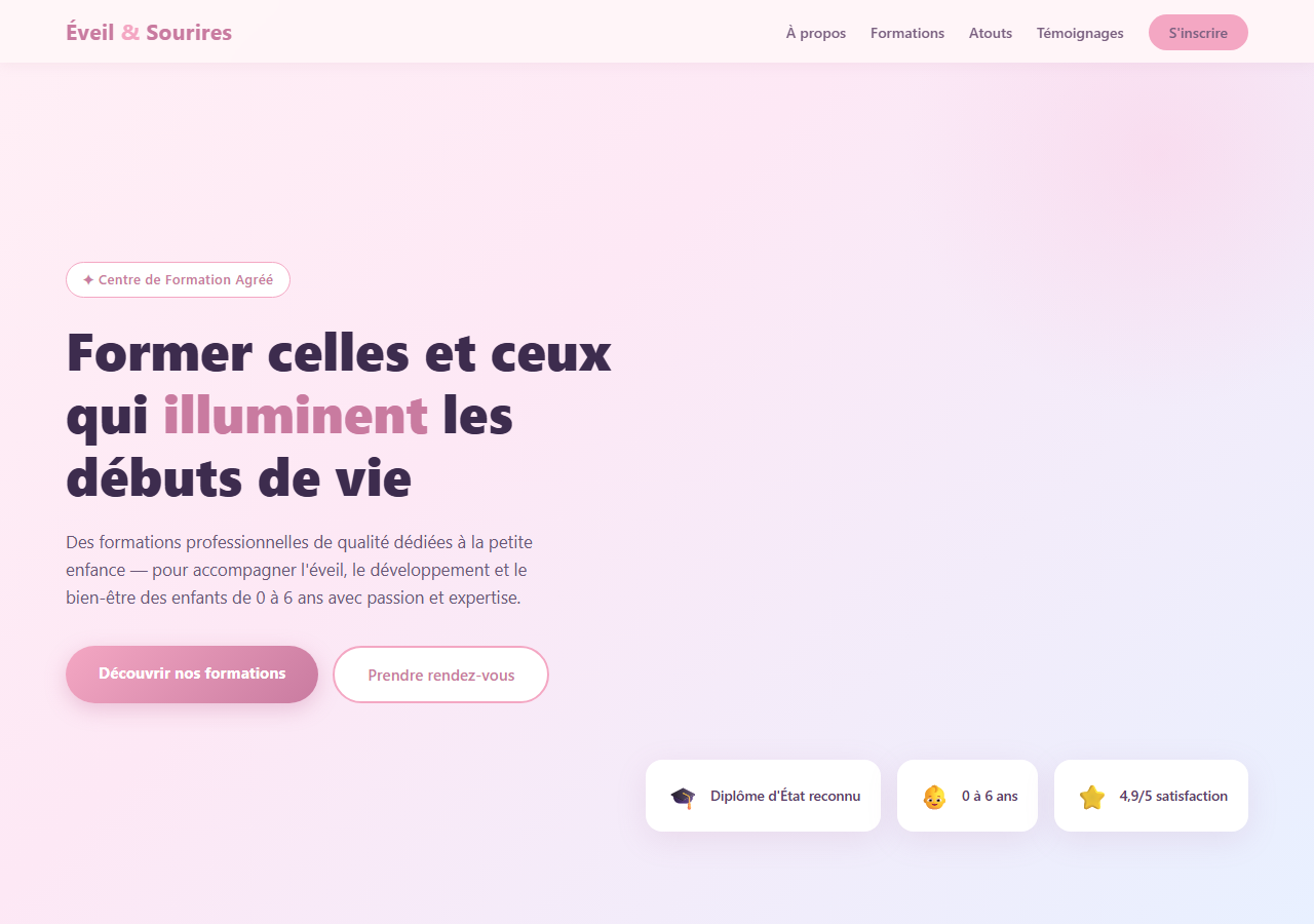 Template — Formation petite enfance