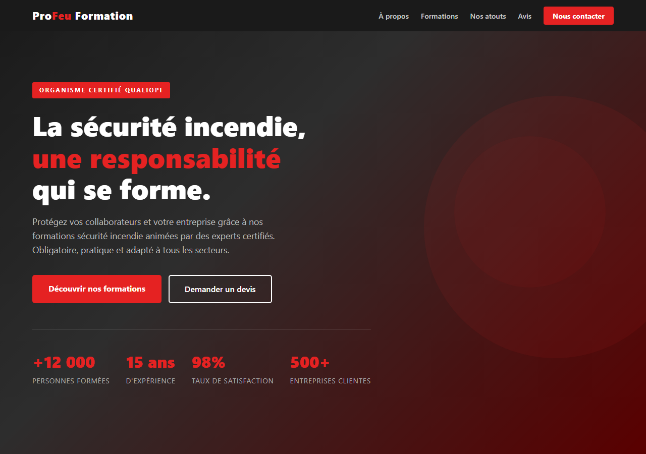 Template — Formation sécurité incendie