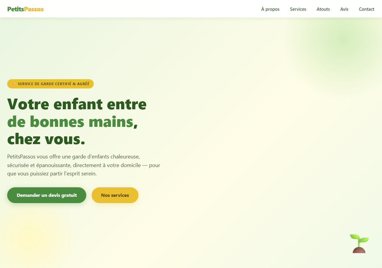 Template — Garde d'enfants à domicile