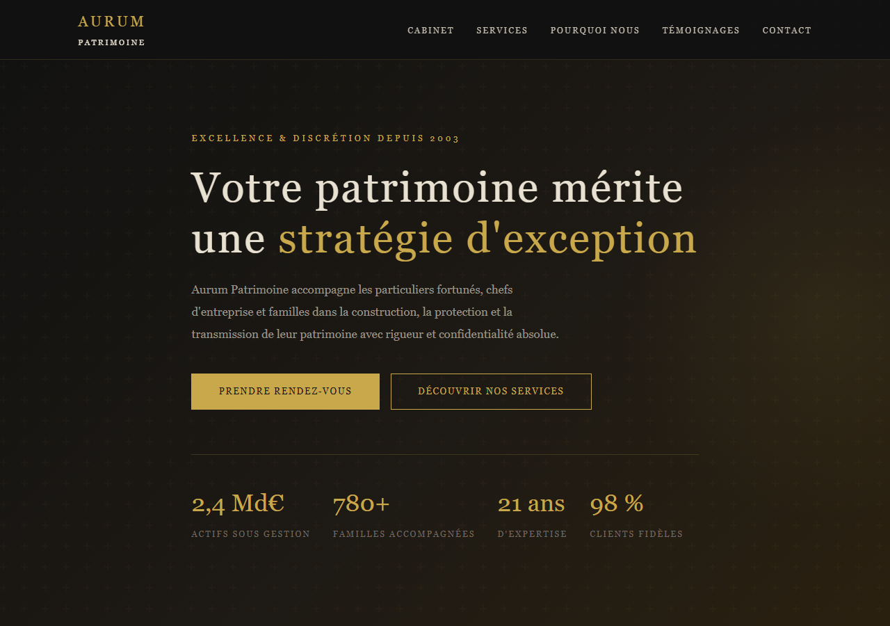 Template — Gestion de patrimoine
