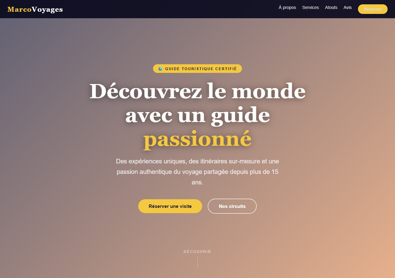 Template — Guide touristique
