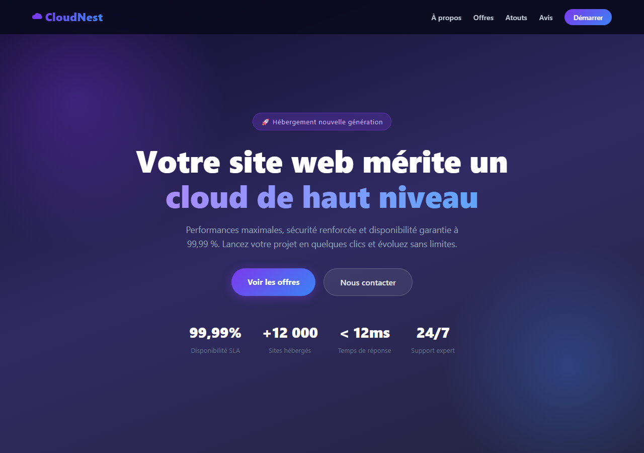 Template — Hébergement web cloud