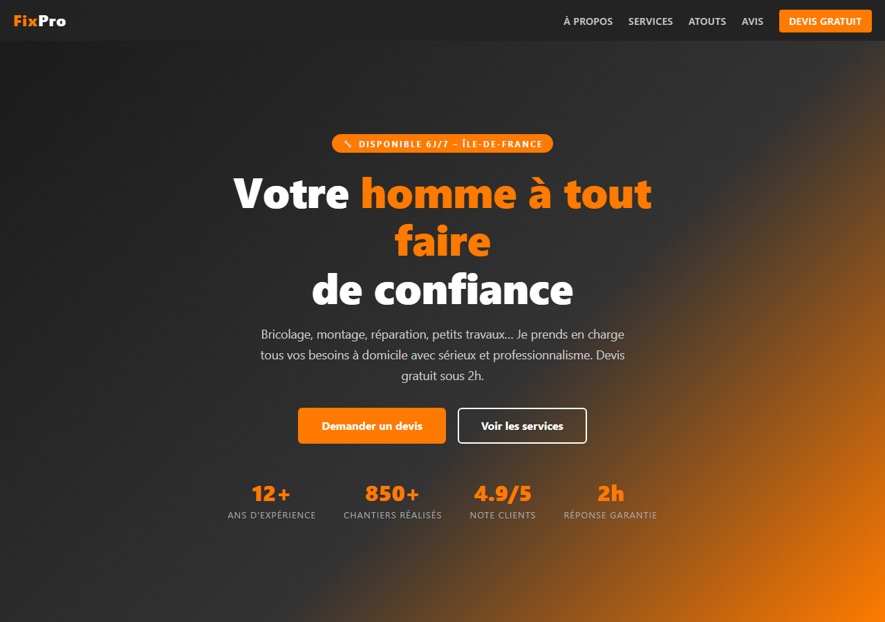 Template — Homme à tout faire bricolage