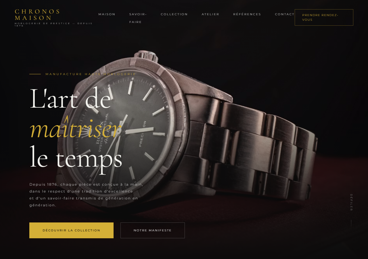 Template Signature — Horlogerie de luxe