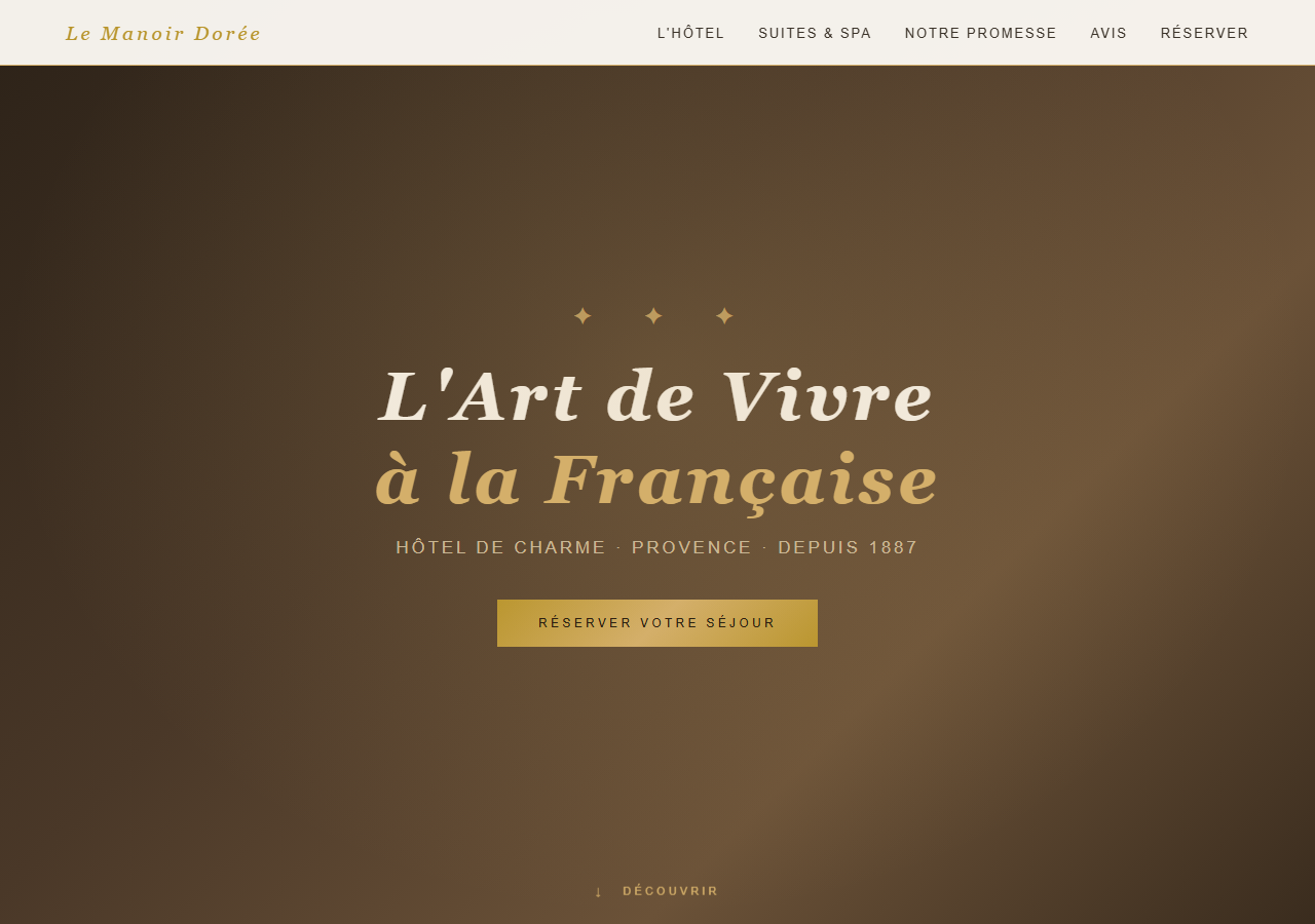 Template — Hôtel de charme