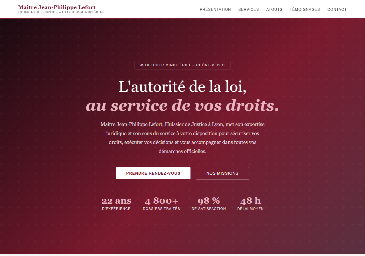 Template — Huissier de justice
