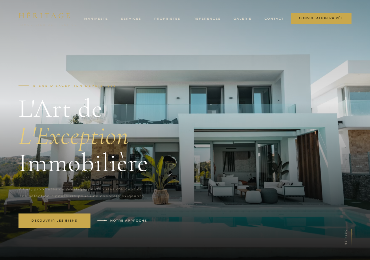 Template Signature — Immobilier de luxe