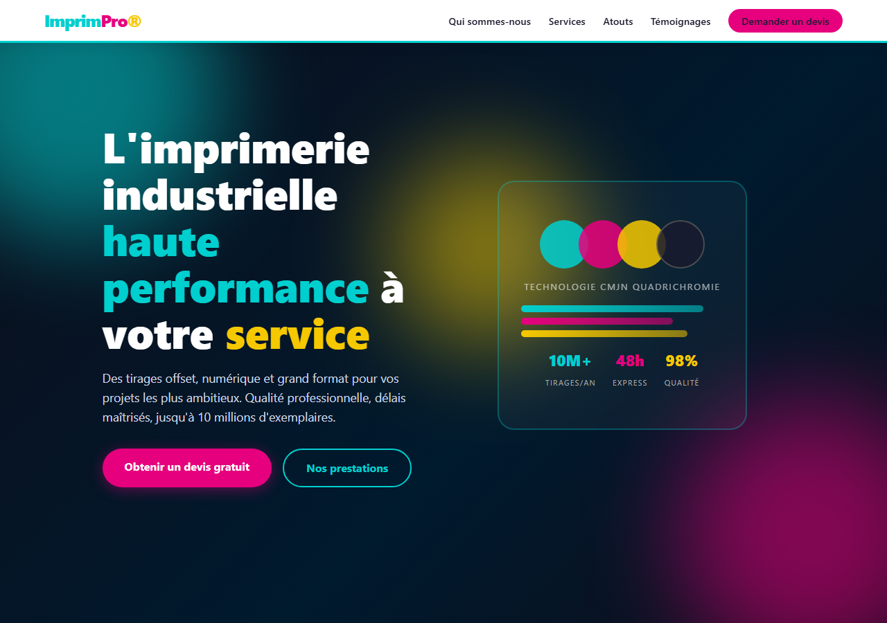 Template — Imprimerie industrielle