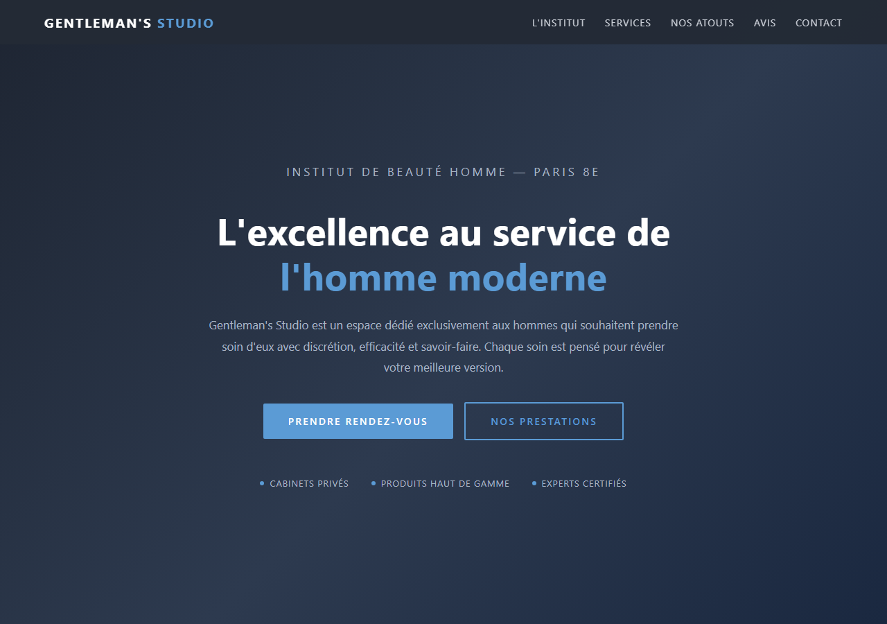 Template — Institut de beauté homme