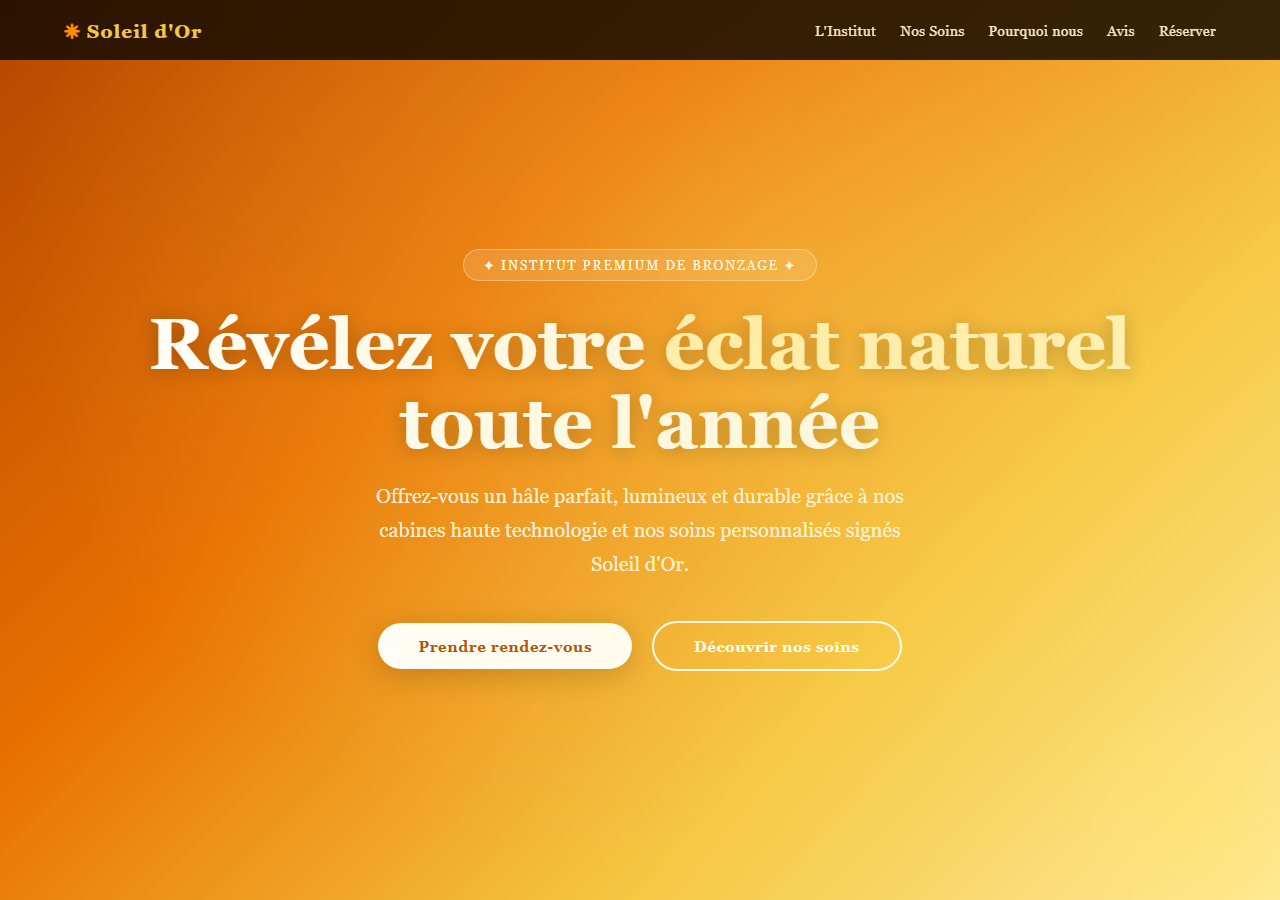 Template — Institut de bronzage
