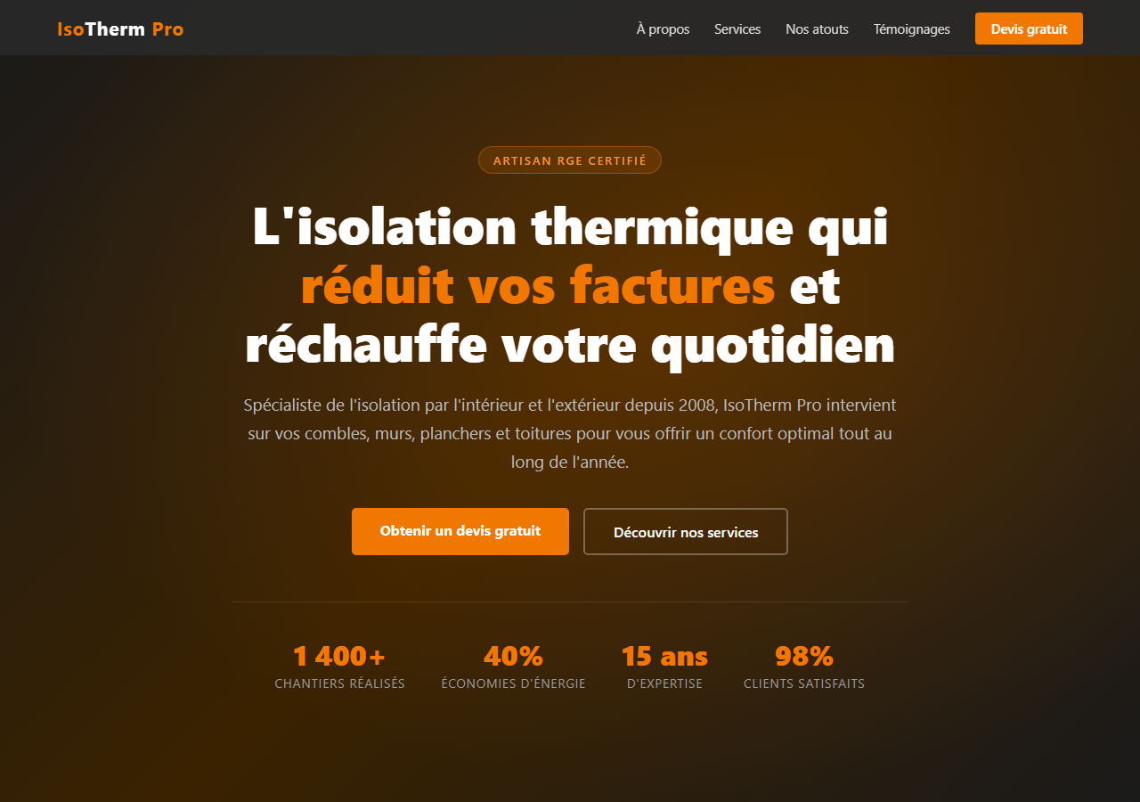 Template — Isolation thermique