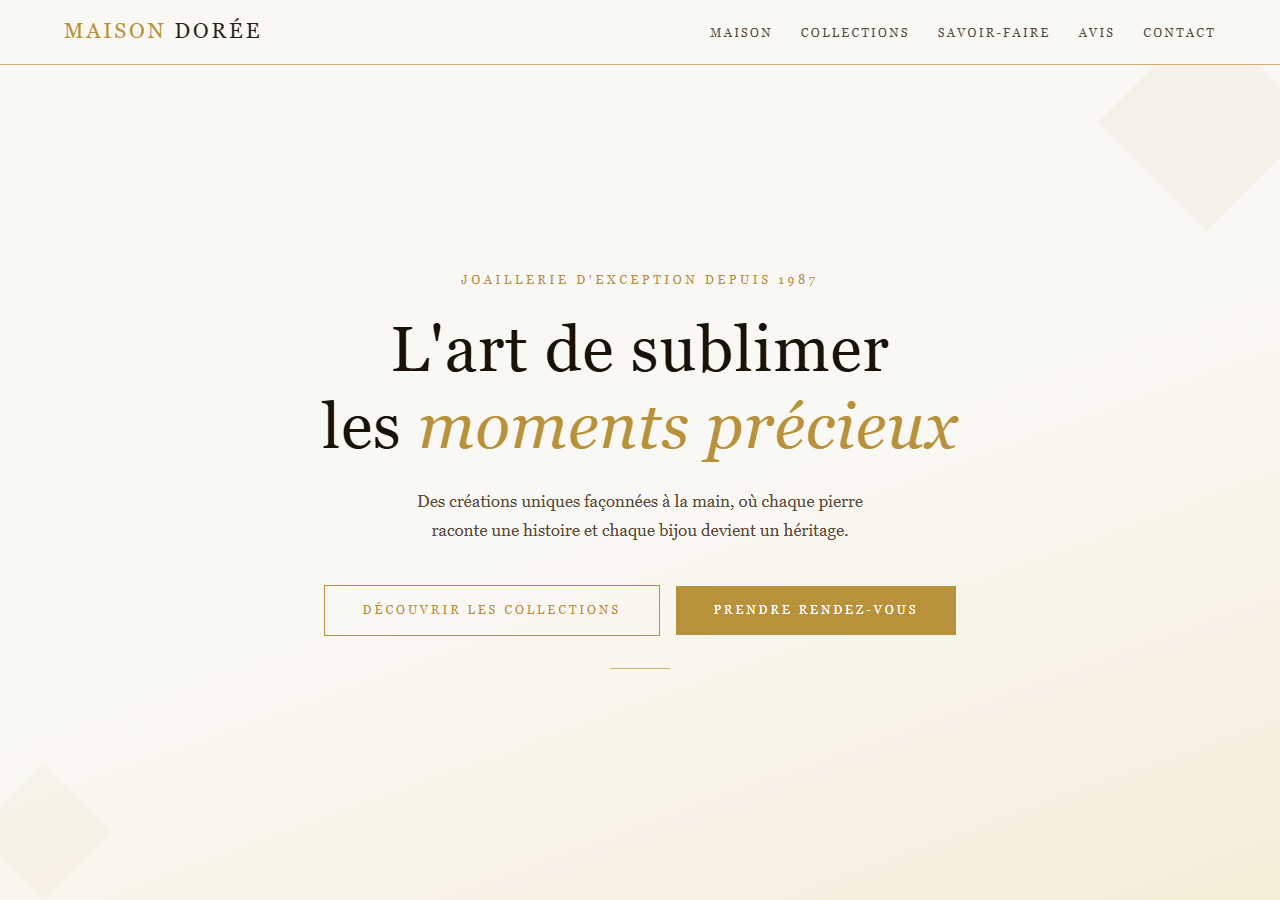 Template — Joaillerie