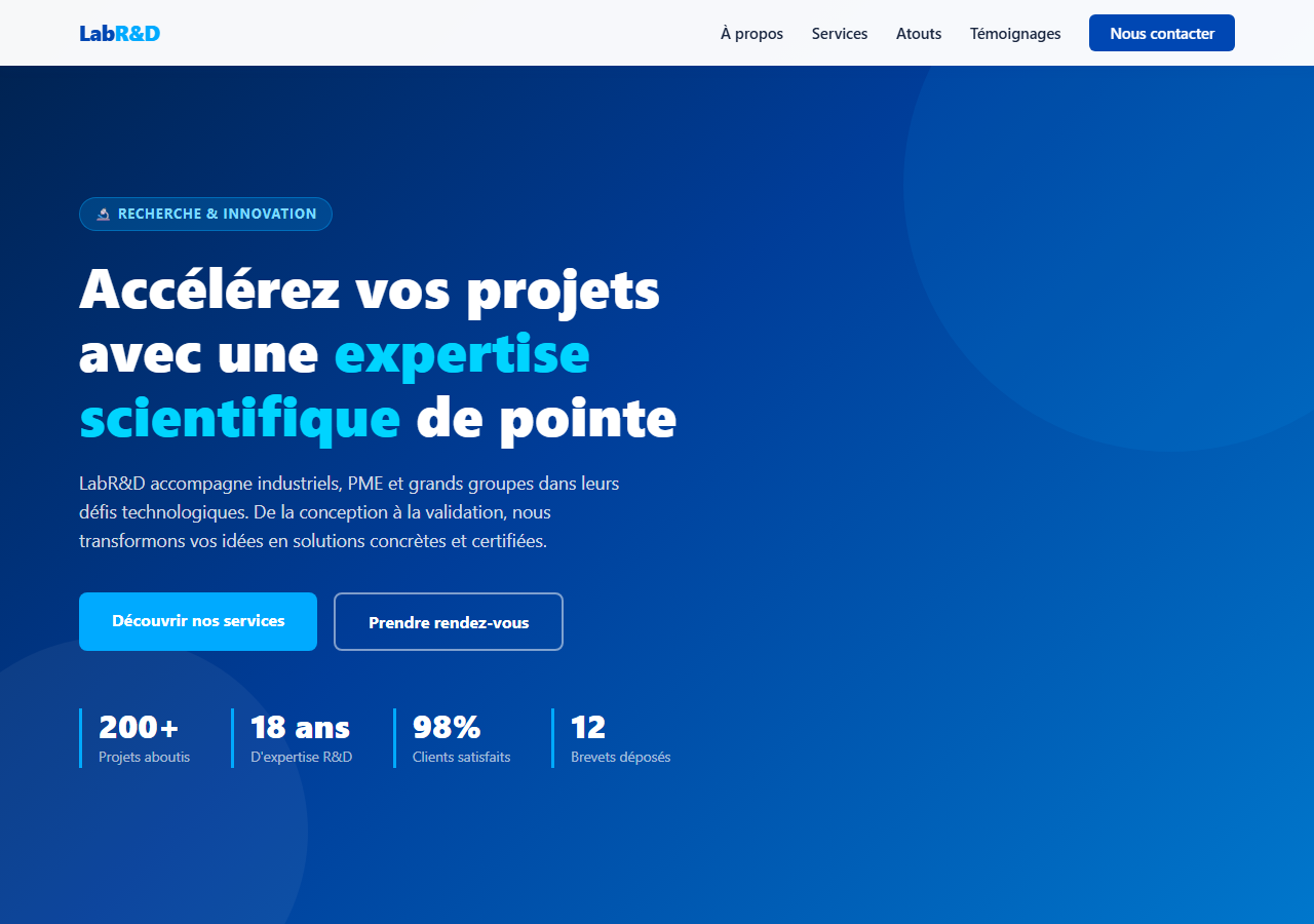 Template — Laboratoire R&D