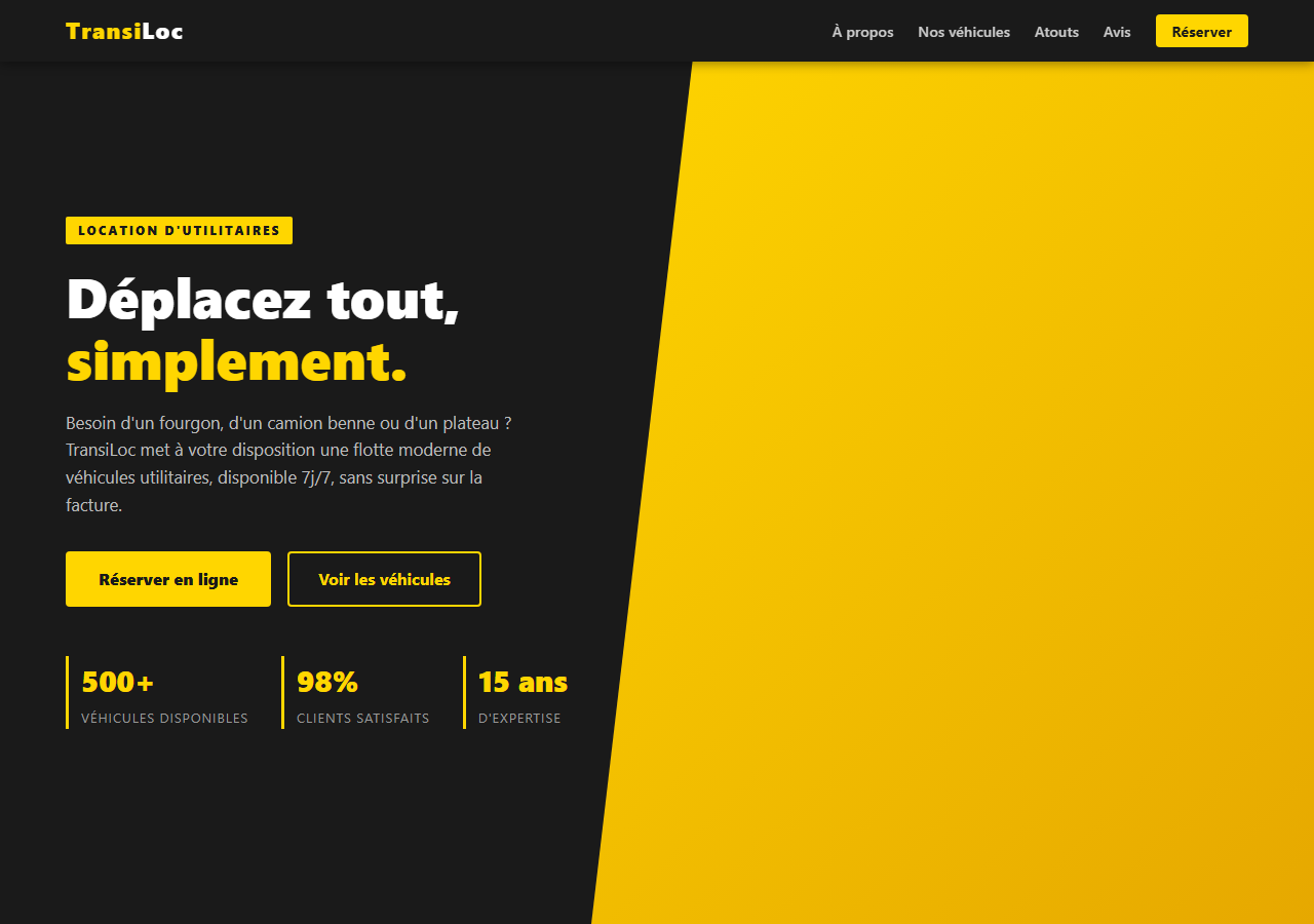 Template — Location d'utilitaires
