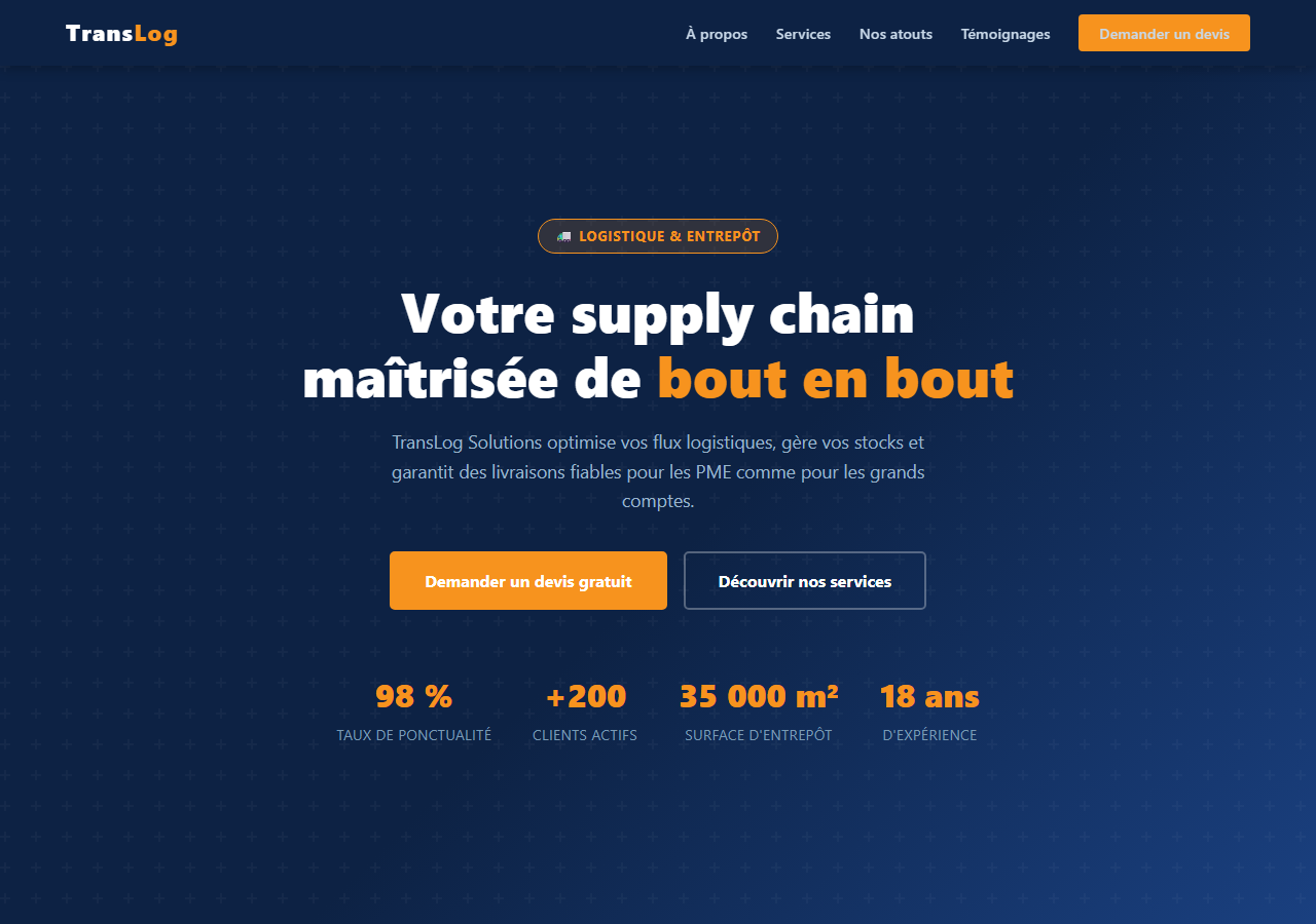 Template — Logistique & entrepôt