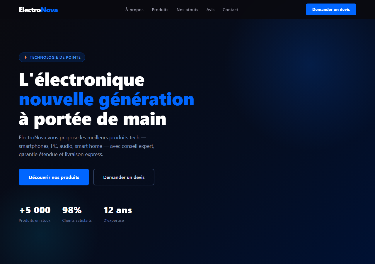Template — Magasin d'électronique