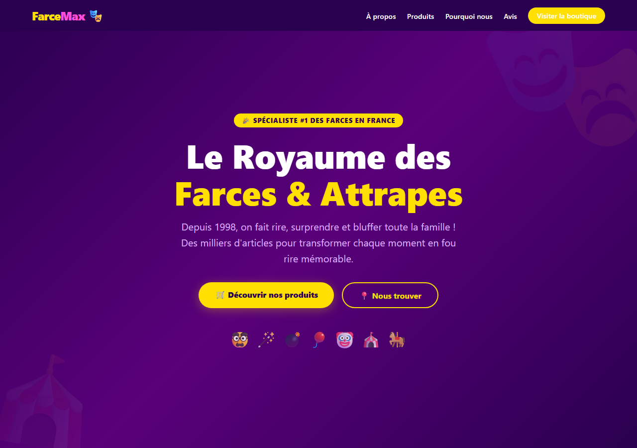 Template — Magasin de farces et attrapes