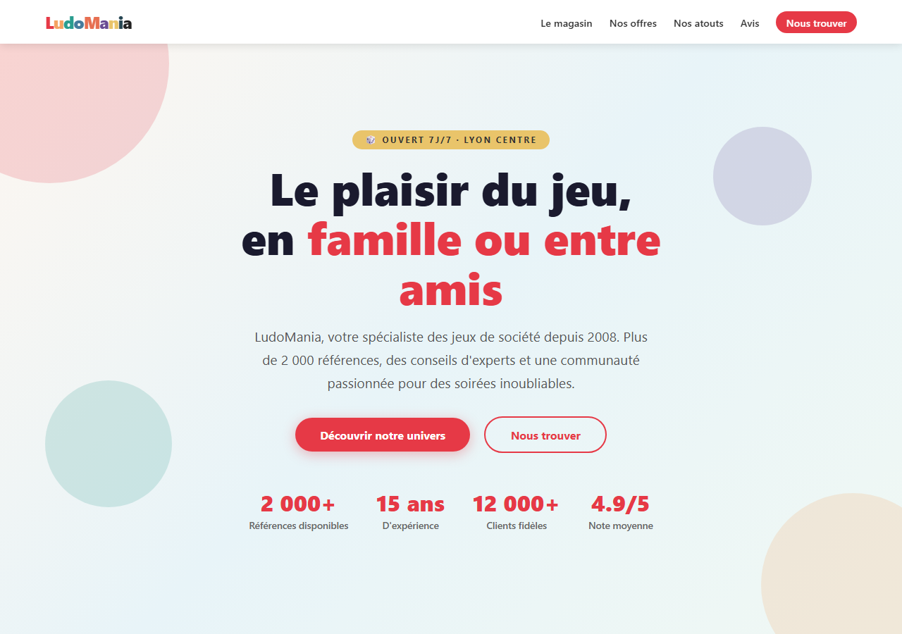 Template — Magasin de jeux de société