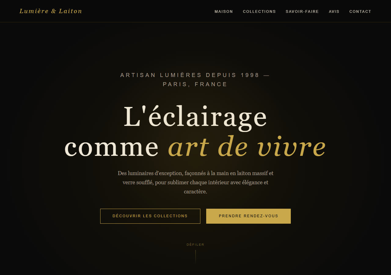 Template — Magasin de luminaires