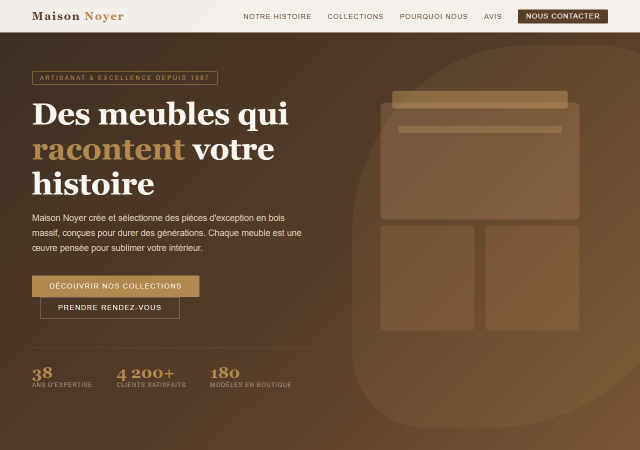 Template — Magasin de meubles