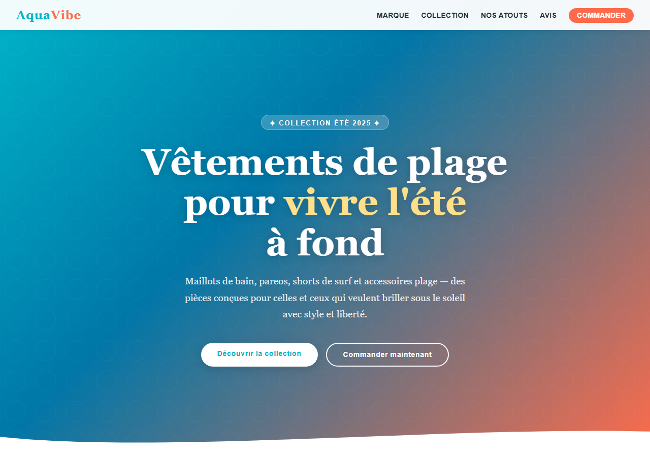 Template — Maillots de bain & plage