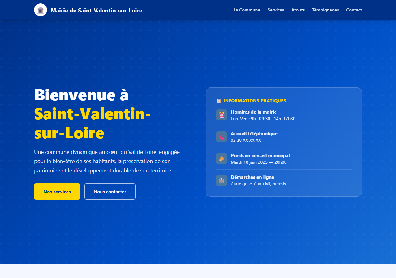 Template — Mairie & commune