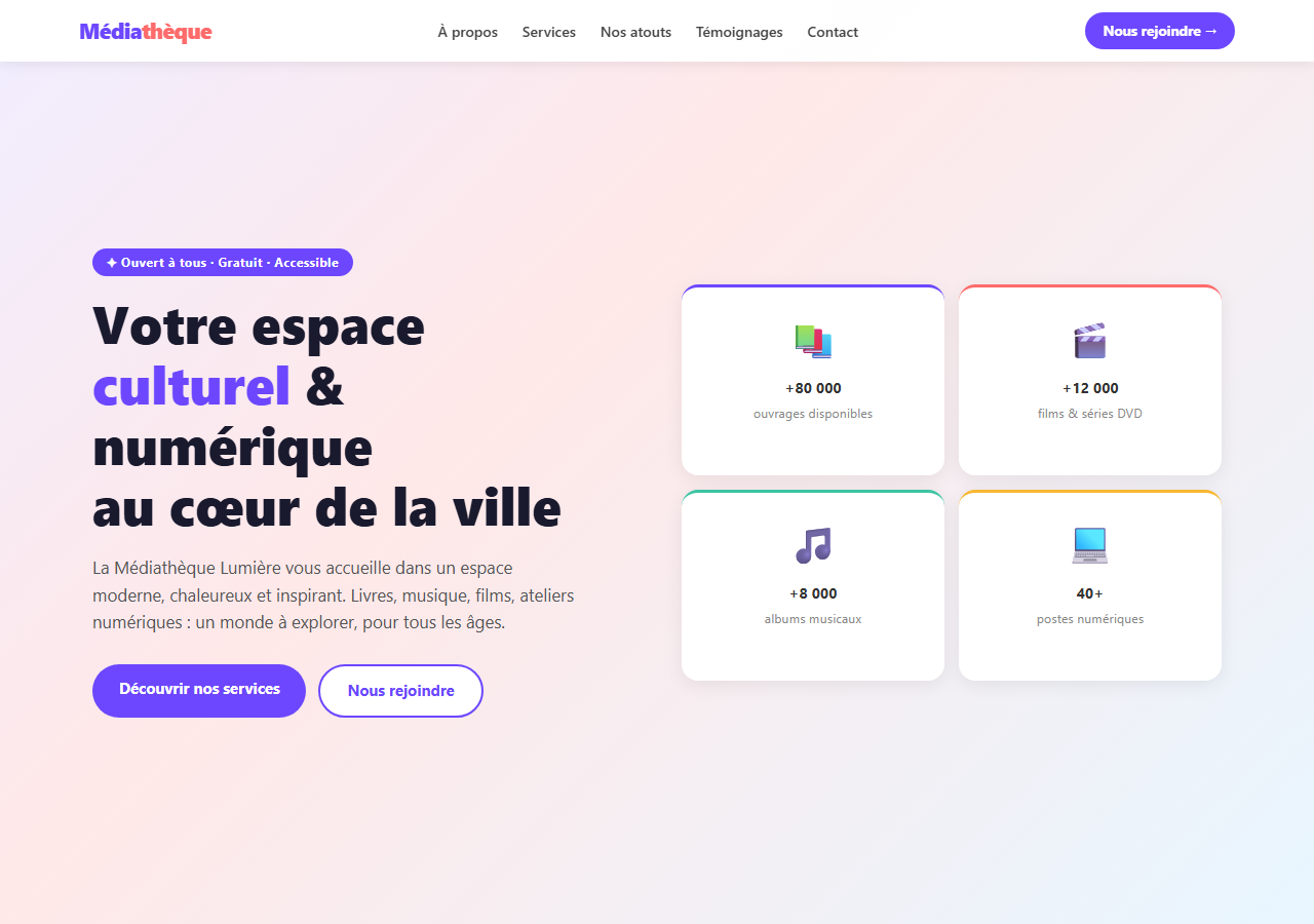 Template — Médiathèque