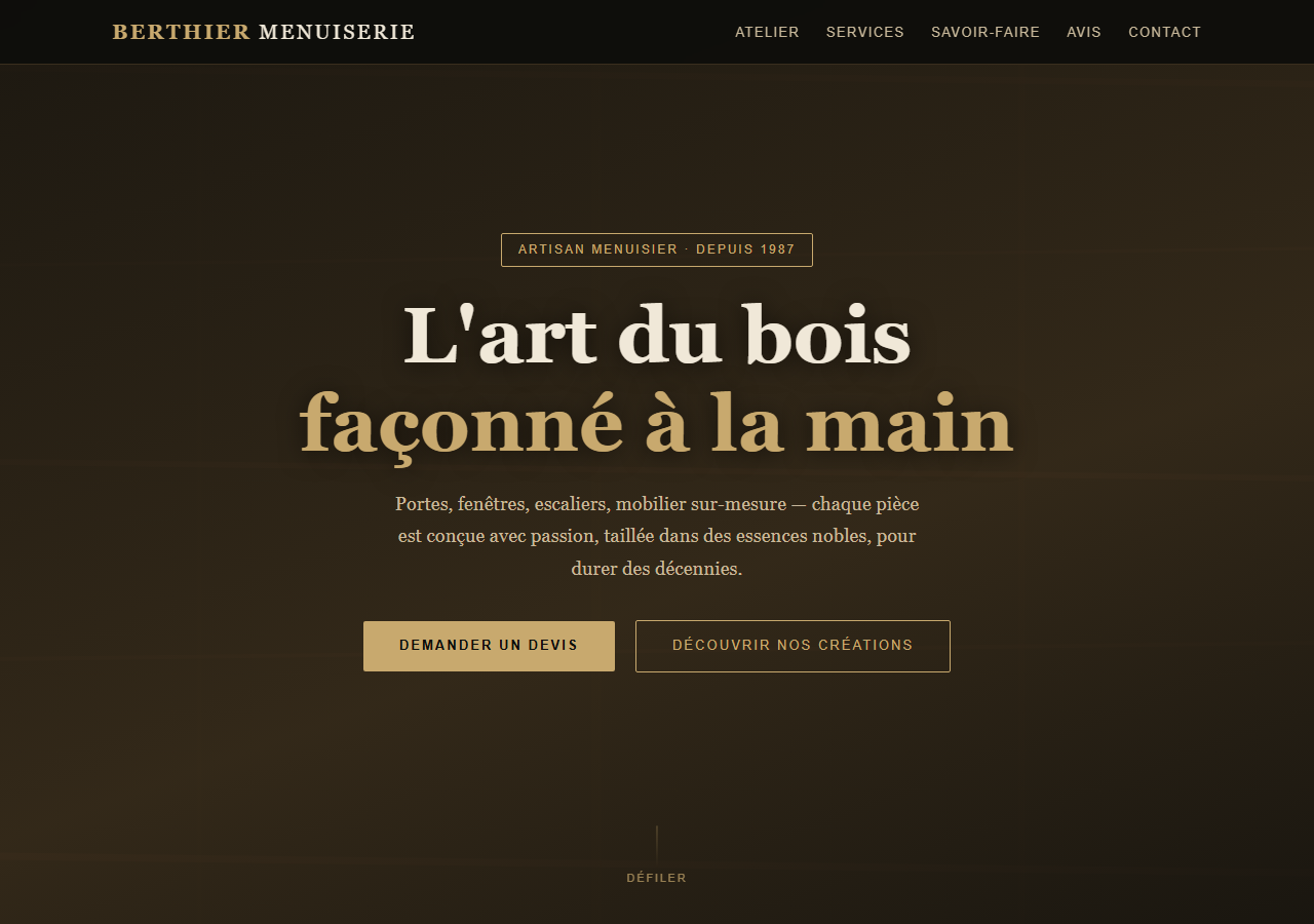 Template — Menuiserie